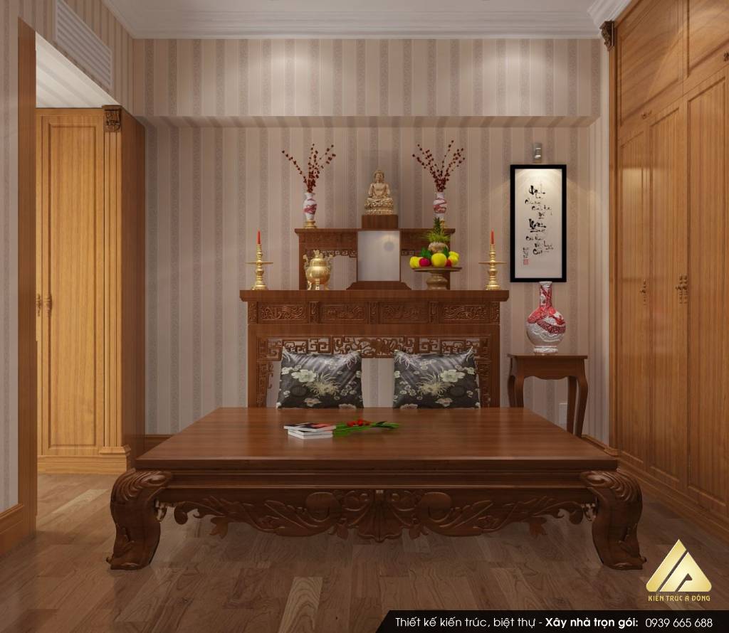 Thiết kế phòng thờ hiện đại