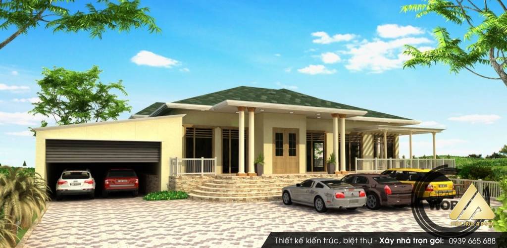 Mẫu biệt thự 1 tầng đẹp