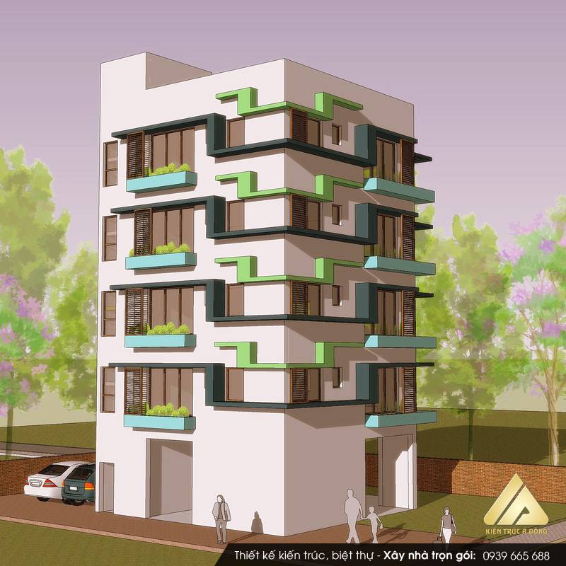 Thiết kế biệt thự 5 tầng