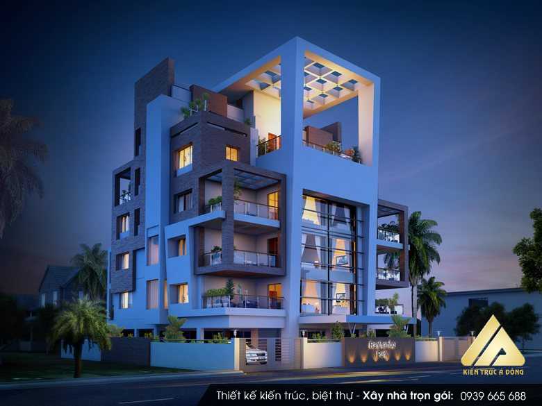 Thiết kế biệt thự 5 tầng