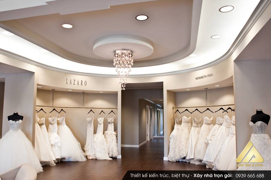 Mẫu nội thất showroom áo cưới