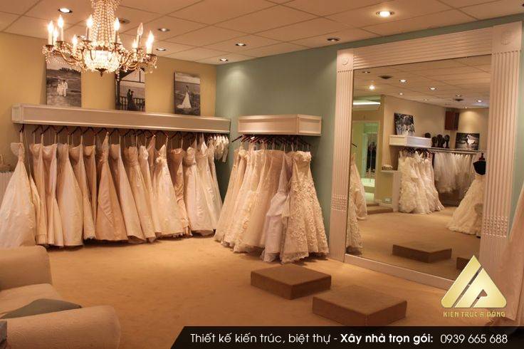 Mẫu nội thất showroom áo cưới