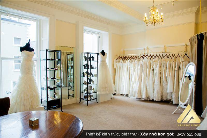 Mẫu nội thất showroom áo cưới