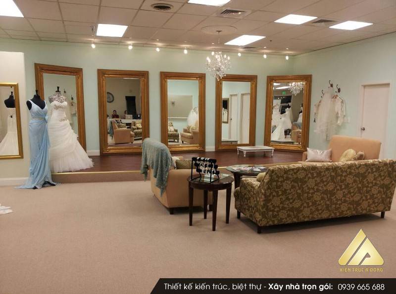 Mẫu nội thất showroom áo cưới