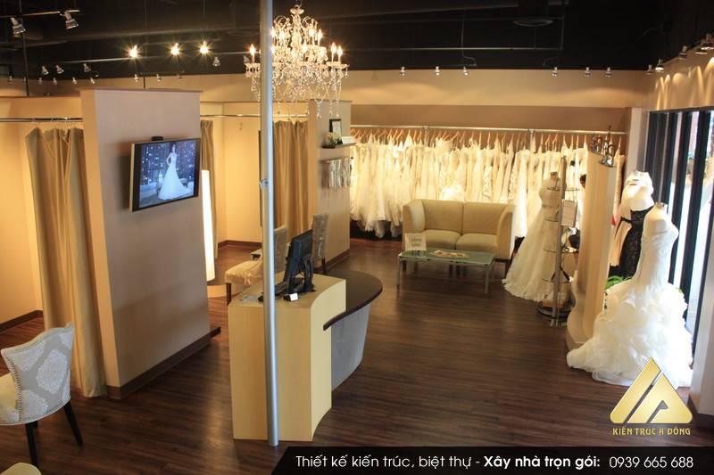 Mẫu nội thất showroom áo cưới