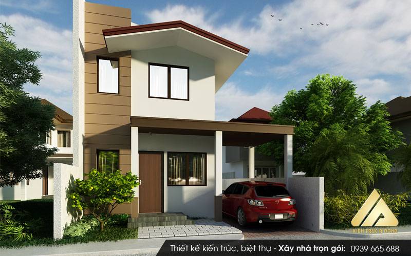 Mẫu nhà ống 2 tầng