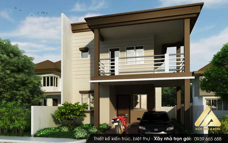 Mẫu nhà ống 2 tầng