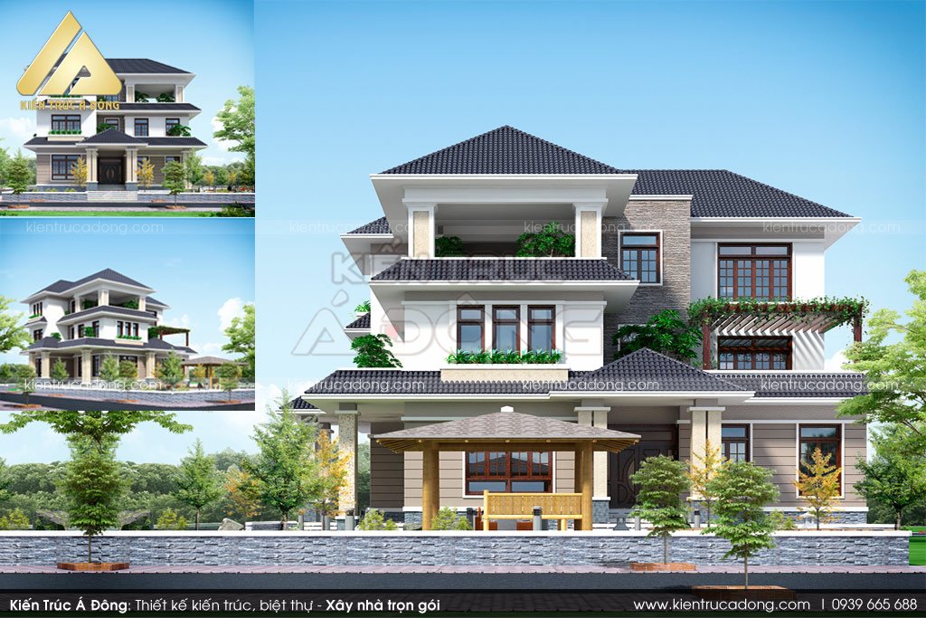 Mẫu biệt thự đẹp hiện đại 3 tầng tại Bắc Ninh