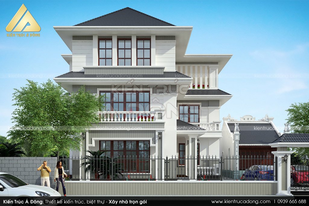 Thiết kế biệt thự 3 tầng tại Bắc Ninh
