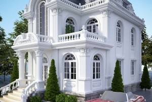 Mẫu biệt thự cổ điển 2 tầng mặt tiền 8m