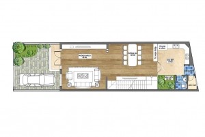 Mẫu nhà phố 3 tầng phong cách hiện đại tại Quảng Ninh