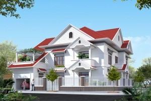 Thiết kế nhà ở 2 tầng mái thái tại Nha Trang