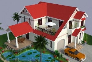 Mẫu biệt thự nhà vườn 2 tầng đẹp mang phong cách hiện đại