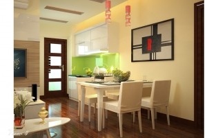 Mẫu nội thất nhà chung cư 65m2 đẹp tinh tế ở đô thị Kim Văn