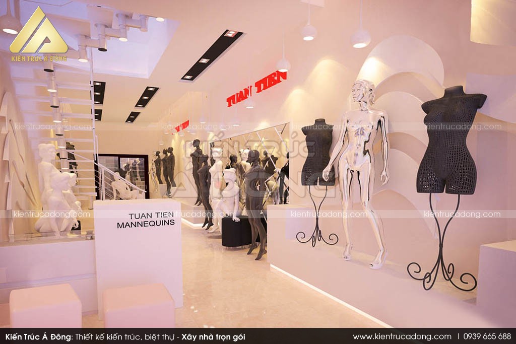 Thiết kế nội thất showroom cửa hàng đẹp, hiện đại