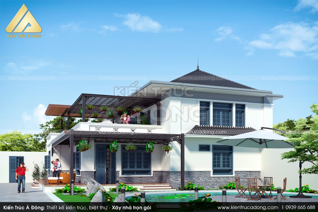 Mẫu biệt thự 2 tầng hiện đại đẹp tại Hải Phòng
