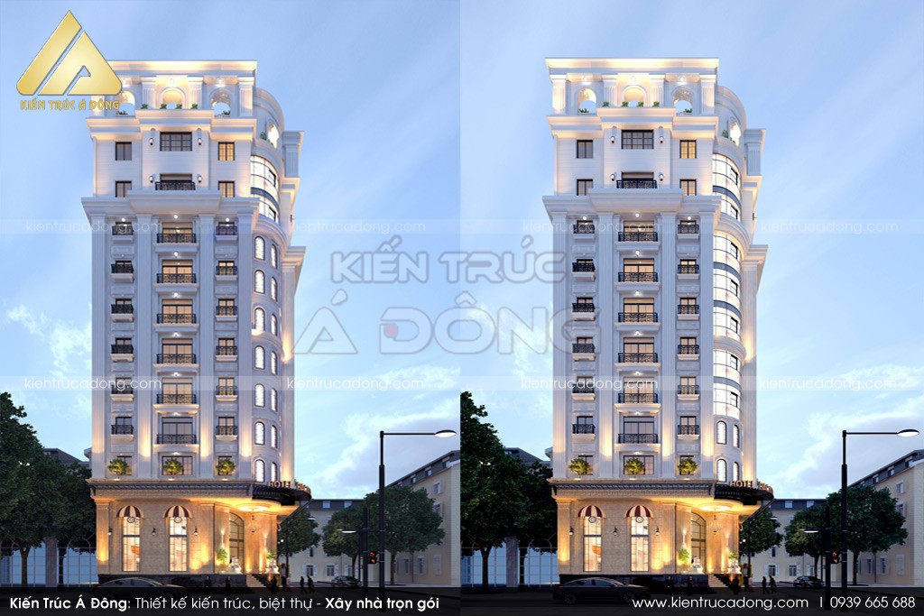 Mẫu thiết kế khách sạn 3 sao tại Bắc Ninh