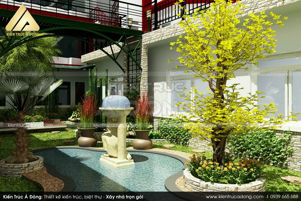 Mẫu thiết kế sân vườn biệt thự đẹp, hiện đại tại Hải Phòng