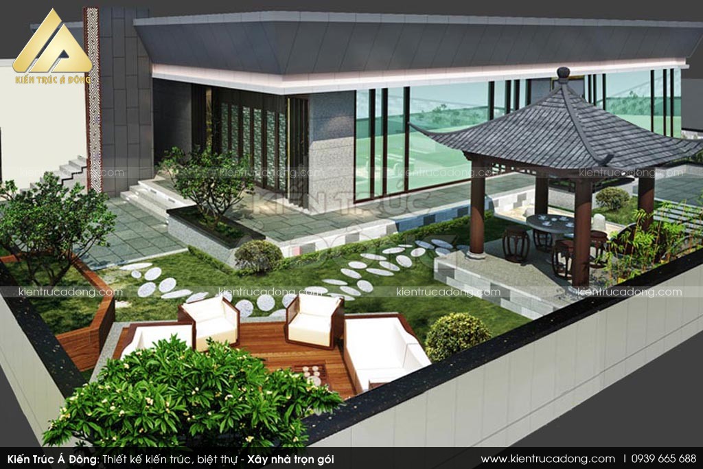 Mẫu thiết kế sân vườn trên sân thượng TP Hồ Chí Minh
