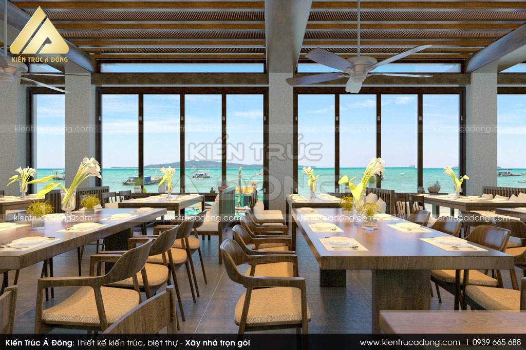 Mẫu thiết kế nhà hàng đẹp - nhà hàng hải sản Hòn Khô