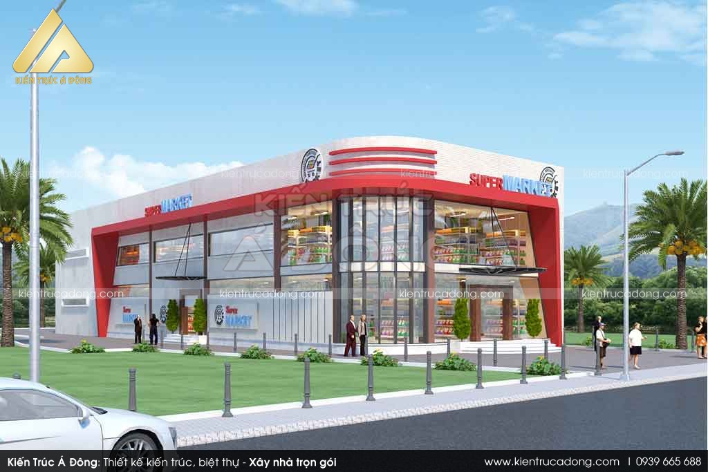 Mẫu thiết kế siêu thị đẹp, hiện đại tại TP Tuyên Quang