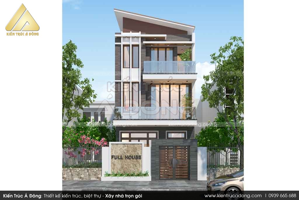 Mẫu nhà phố 3 tầng phong cách hiện đại tại Quảng Ninh