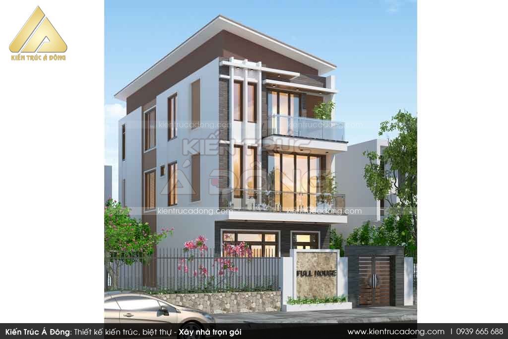 Mẫu nhà phố 3 tầng phong cách hiện đại tại Quảng Ninh