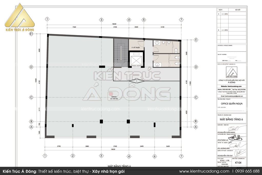 Mẫu thiết kế toàn nhà văn phòng công ty thép Đất Việt