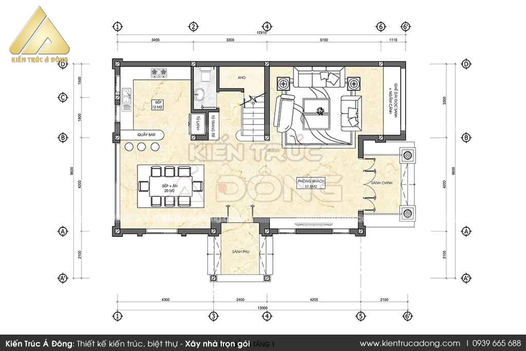 Thiết kế cải tạo biệt thự 3 tầng tại Bắc Ninh