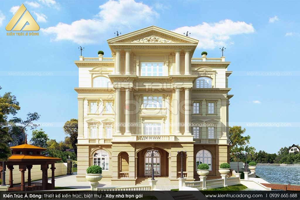 Phát hiện mẫu biệt thự tân cổ điển đẹp mê hồn > Mẫu biệt thự tân cổ điển sang trọng 4 tầng tại TP Hà Nội