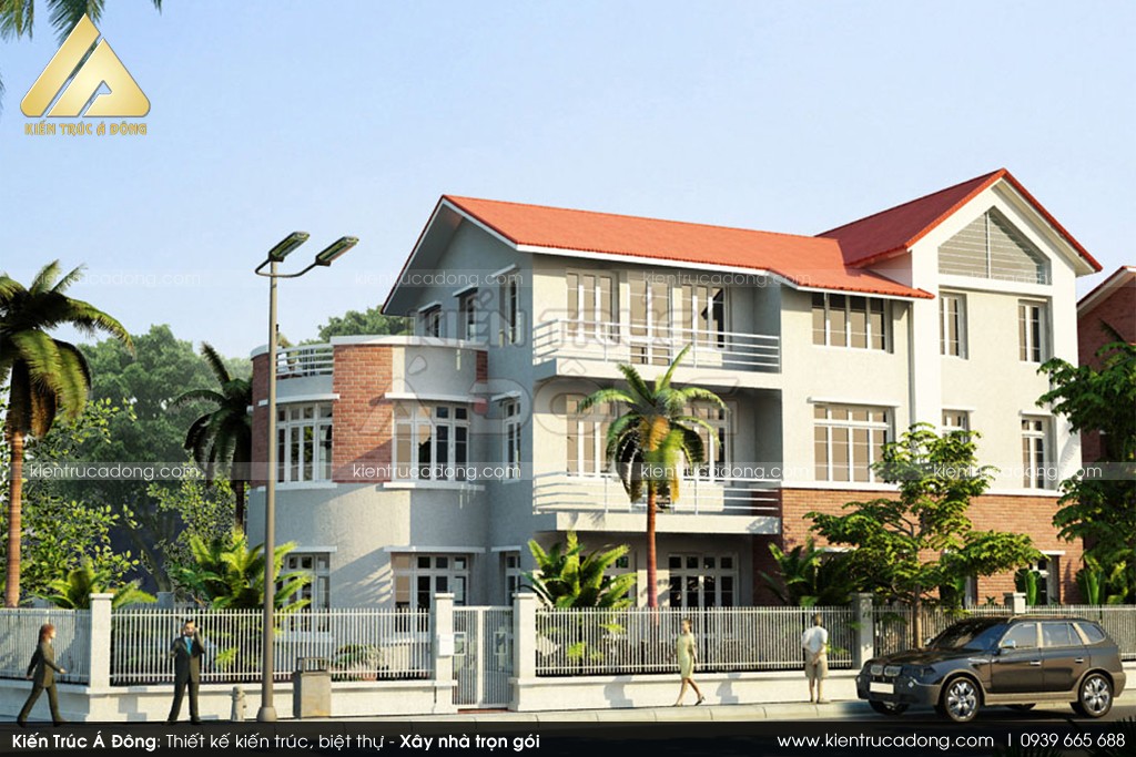 999 mẫu biệt thự hiện đại 3 tầng đẹp điên đảo 2016 > Thiết kế biệt thự hiện đại 2,5 tầng đẹp tại Hà Nội