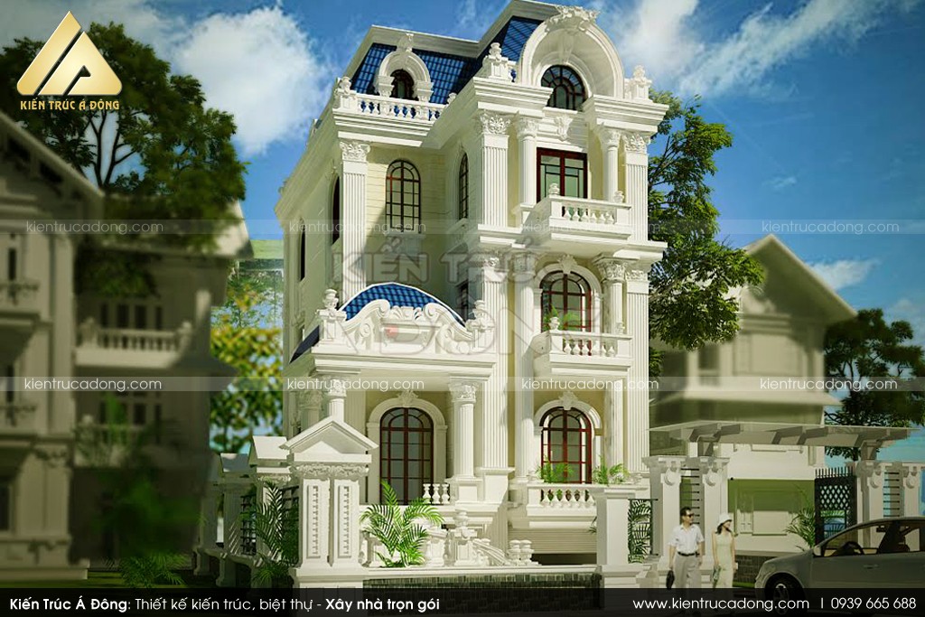 Mách bạn bộ sưu tập mẫu nhà biệt thự cổ điển đẹp > Mẫu biệt thự cổ điển 3 tầng đẳng cấp, sang trọng tại TP. Hồ Chí Minh