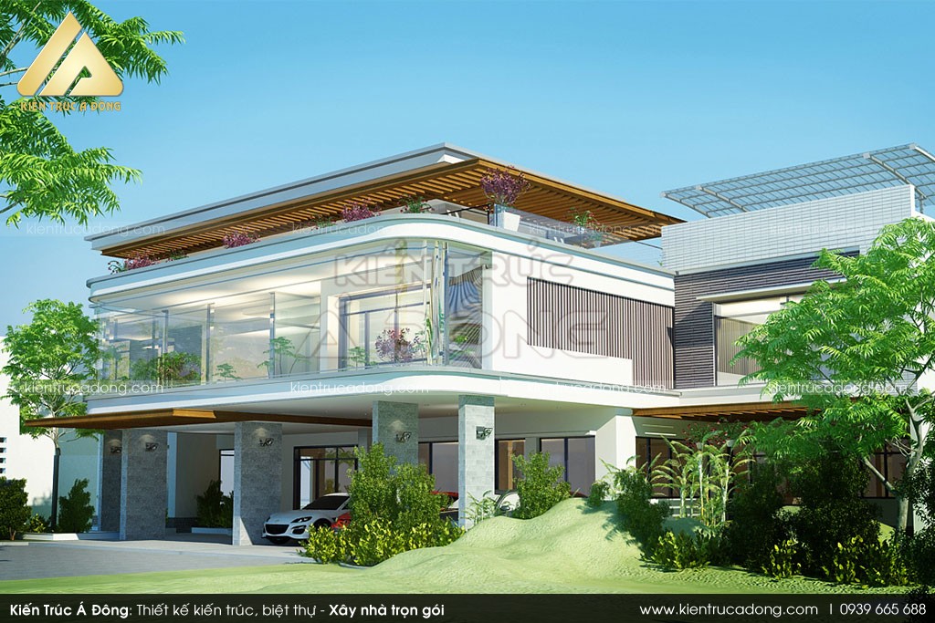 Thiết kế biệt thự cao cấp hiện đại 3 tầng sang trọng