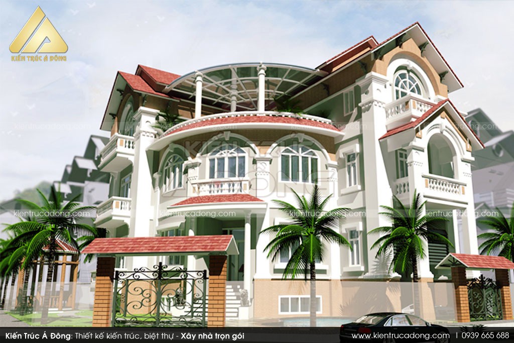 Mẫu nhà đẹp thiết kế biệt thự 3 tầng hiện đại tại Nha Trang